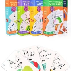 MiDeer Ik Leer Schrijven Woorden & Rekenen (2 Separate Sets) - Engelse Woorden Leren - Herbruikbare Pennen En Kaarten - 2 Verschillende Sets Pennen En Kaarten - Flash Card Voor Vroeg Onderwijs: Ik Leer Engelse Woordjes & Ik Leer Rekenen -educational games Winkel 540x840