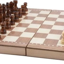 Shagam 3-in-1 Bordspel - 39 Cm - Schaakbord - Dambord - Backgammon - Schaakspel - Schaakset - Schaken - Dammen - Met Schaakstukken - Chess - Hout - Opklapbaar -educational games Winkel 550x257 2