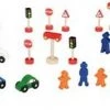 Houten Verkeer Set Mentari Met Verkeersborden Auto's Etc 25 Delig