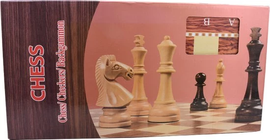 Merkloos Schaakbord | Dambord | Backgammon | 34 X 34 Cm | Schaakspel | Schaakset | Schaken | Dammen | Met Schaakstukken | 3-in-1 Bordspel | Chess | Hout | Opklapbaar 13 Merkloos Schaakbord | Dambord | Backgammon | 34 X 34 Cm | Schaakspel | Schaakset | Schaken | Dammen | Met Schaakstukken | 3-in-1 Bordspel | Chess | Hout | Opklapbaar - Afbeelding 13