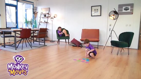 Monkey Moves Beweegspellen - Stippenspel - Beweegspel - Kinderspel - Actief 2 Monkey Moves Beweegspellen - Stippenspel - Beweegspel - Kinderspel - Actief - Afbeelding 2