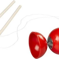 Merkloos Ridley's - Diabolo - Rubber - Houten Stokken - Rood - Speelgoed -educational games Winkel 550x316 4