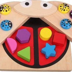 ZaciaToys Houten Lieveheersbeestje Vissen Speelgoed - Puzzel - Vormen - Educatief Speelgoed - Montessori Speelgoed - Blokpuzzel - Vis Spel