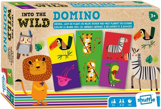 Shuffle - Into The Wild - Dominospel - Dieren - Stimuleer Geheugen, Inzicht En Probleemoplossend Denken 9 Shuffle - Into The Wild - Dominospel - Dieren - Stimuleer Geheugen, Inzicht En Probleemoplossend Denken - Afbeelding 9