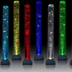 Playlearn Snoezellamp Bubbelbuis 120 Cm (zwarte Vierkante Voet) Bellenbuis Waterzuil