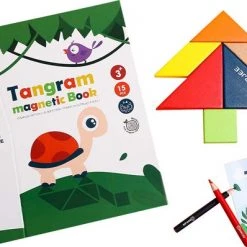 Dorjee Tangram Puzzel - Educatief Montessori Speelgoed - Magnetisch Speelboek