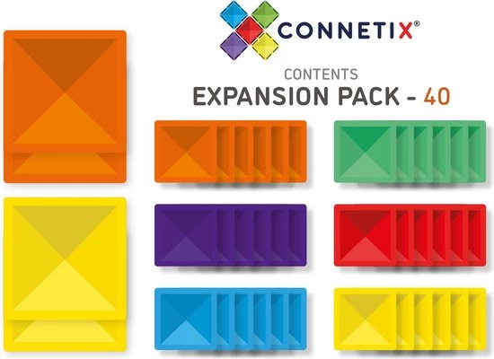 Connetix Tiles Connetix - 40delig Uitbreidingsset - Magnetisch Constructiespeelgoed 6 Connetix Tiles Connetix - 40delig Uitbreidingsset - Magnetisch Constructiespeelgoed - Afbeelding 6