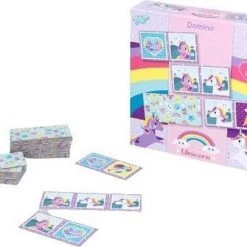 Totum Unicorn Totum Dominospel Unicorn - Eenhoorn Meisjes 32-delig -educational games Winkel 550x406