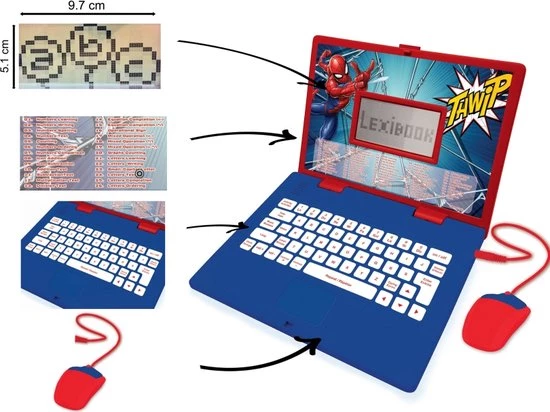 Lexibook Spidermanl® Educational Laptop – 124 Activities (Frans/Engels) 6 Lexibook Spidermanl® Educational Laptop – 124 Activities (Frans/Engels) - Afbeelding 6