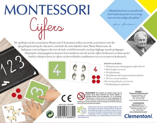 Clementoni - Cijfers Montessori - Educatief Spel, Montessori Speelgoed 4 Jaar 6 Clementoni - Cijfers Montessori - Educatief Spel, Montessori Speelgoed 4 Jaar - Afbeelding 6