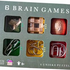 Brain Games Giftbox - 3D Puzzels Voor Volwassenen En Kinderen - 6 Houten En Metalen Puzzels - Breinbrekers - Tangle