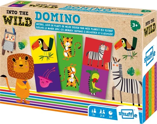 Shuffle - Into The Wild - Dominospel - Dieren - Stimuleer Geheugen, Inzicht En Probleemoplossend Denken 1 Shuffle - Into The Wild - Dominospel - Dieren - Stimuleer Geheugen, Inzicht En Probleemoplossend Denken