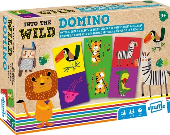 Shuffle - Into The Wild - Dominospel - Dieren - Stimuleer Geheugen, Inzicht En Probleemoplossend Denken 5 Shuffle - Into The Wild - Dominospel - Dieren - Stimuleer Geheugen, Inzicht En Probleemoplossend Denken - Afbeelding 5