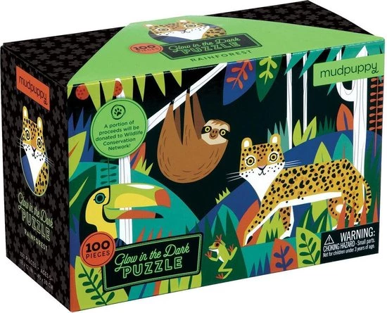Jungle Puzzel Glow In The Dark - Mudpuppy 1 Jungle Puzzel Glow In The Dark - Mudpuppy