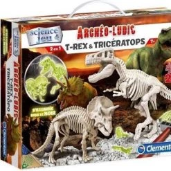 CLEMENTONI Arch?o Ludic - T-Rex & Triceratops Phosphorescent - Wetenschap & Spel