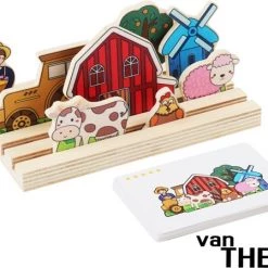 Van Theo® Diepte Puzzel - De Boerderij - Houten Puzzel - Smartgames - Speelgoed 3 Jaar