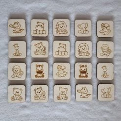 Knaptoetjes Memory Spel Hout - Dieren - Jungle - 20 Kaarten - Spelletje - Inclusief Bewaarzakje -educational games Winkel 550x461 10