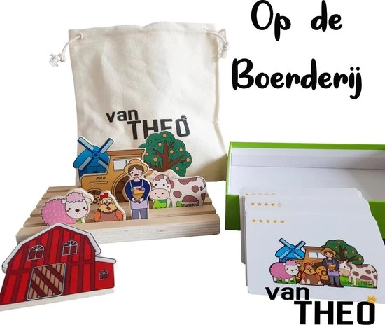 Van Theo® Diepte Puzzel - De Boerderij - Houten Puzzel - Smartgames - Speelgoed 3 Jaar 2 Van Theo® Diepte Puzzel - De Boerderij - Houten Puzzel - Smartgames - Speelgoed 3 Jaar - Afbeelding 2