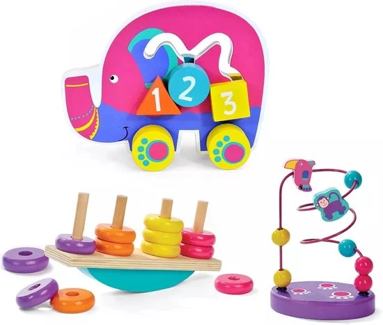 ACool Toy 3-in-1 Montessori Speelgoed Box Olifant - Sensorisch - Baby Speelgoed - Telraam - Stapeltoren - 1 Tot 4 Jaar 1 ACool Toy 3-in-1 Montessori Speelgoed Box Olifant - Sensorisch - Baby Speelgoed - Telraam - Stapeltoren - 1 Tot 4 Jaar