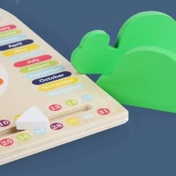 Buxibo - Kleurrijke Houten Kalenderklok - Speelgoedklok - Leerklok - Oefenklok - Educatief - Leerhulpmiddel - Multicolor -educational games Winkel 550x474 3