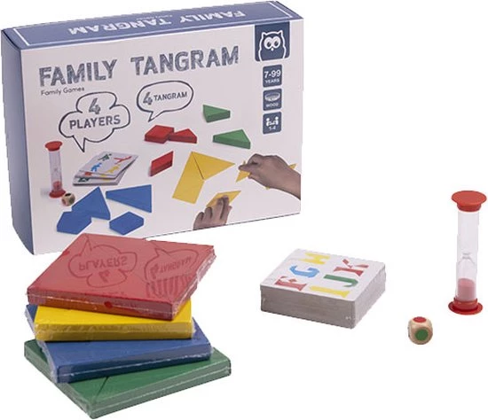 Eurekakids Family Tangram - Spel Met Geometrische Vormen Voor 1 Tot 4 Personen - Battle Tangram Met Zandloper En Opdrachtkaarten 1 Eurekakids Family Tangram - Spel Met Geometrische Vormen Voor 1 Tot 4 Personen - Battle Tangram Met Zandloper En Opdrachtkaarten