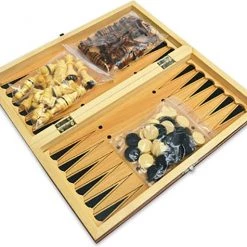 Merkloos Schaakbord | Dambord | Backgammon | 24 X 24 Cm | Schaakspel | Schaakset | Schaken | Dammen | Met Schaakstukken | 3-in-1 Bordspel | Magnetisch | Chess | Hout | Opklapbaar -educational games Winkel 550x475 1