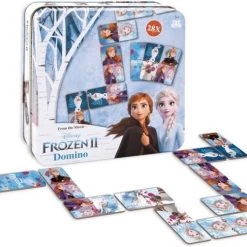 Disney Frozen 2 Domino Junior Karton Blauw/wit 29-delig - 5949043762825