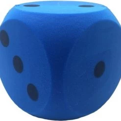 Planet Happy Dobbelsteen D6 15cm Schuimrubber Blauw/Zwart Per Stuk -educational games Winkel 550x502 1