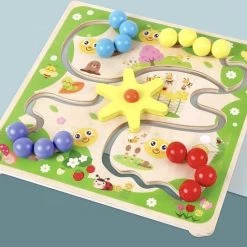 Merkloos Labyrint - Schuifpuzzel - Rups - Houten Bordspellen - Junior - Doolhof - Houten Speelgoed - Educatief Speelgoed - Kinderspel Vanaf 3 Jaar - Montessori - Baby & Peuter - Kleurrijk - Speelgoed - Uitdagend - Oog & Hand Coördinatie -educational games Winkel 550x511