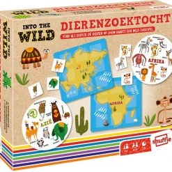 Shuffle - Into The Wild - Dierenzoektocht Voor Peuters - Stimuleer Cognitieve Vaardigheden, Dierenkennis, Geografie En Sociale Vaardigheden