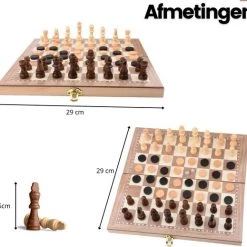 No Peak 3 In 1 Schaakbord - Schaakspel - Dammen - Backgammon - 3 In 1 Schaakset - Inclusief E-Book -educational games Winkel 550x519 2