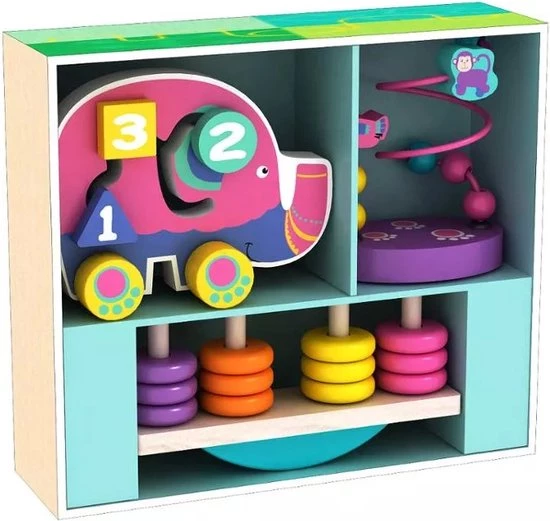 ACool Toy 3-in-1 Montessori Speelgoed Box Olifant - Sensorisch - Baby Speelgoed - Telraam - Stapeltoren - 1 Tot 4 Jaar 9 ACool Toy 3-in-1 Montessori Speelgoed Box Olifant - Sensorisch - Baby Speelgoed - Telraam - Stapeltoren - 1 Tot 4 Jaar - Afbeelding 9