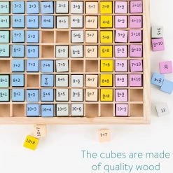 Navaris Houten Rekenbord - Bord Om Sommen Te Oefenen - Oefenbord Met De Sommen Van 1 T/m 10 - Met 100 Gekleurde Blokken Van Hout - Rekenspel -educational games Winkel 550x524 7