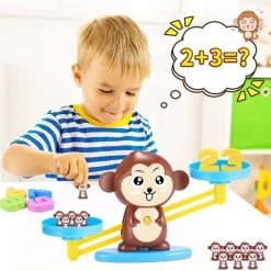 Mivida - Educatief Speelgoed - Leren Rekenen - Verschillende Levels - Spelend Leren - Tellen - 64 Stuks - Aap - Monkey Balance - Vanaf 3 Jaar - Montessori Speelgoed - Evenwicht - Leerzaam - Wiskunde -educational games Winkel 550x525 1