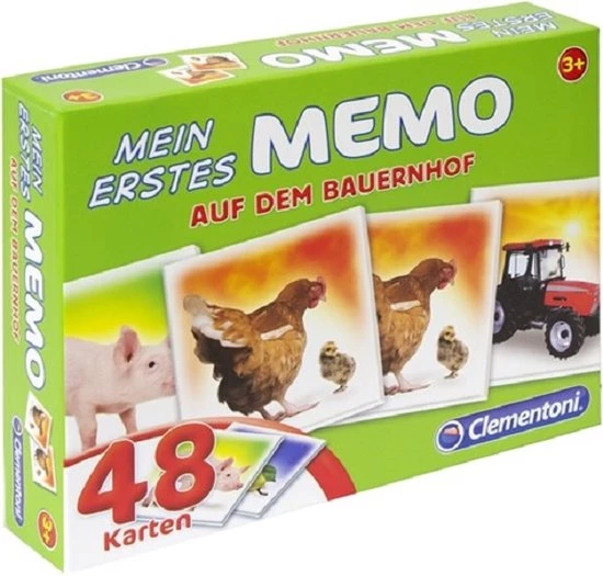 Clementoni Memory Geheugenspel Boerderij - 48 Delig 1 Clementoni Memory Geheugenspel Boerderij - 48 Delig