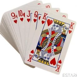 ESTARK Luxe Speelkaarten - 2 Sets - Plastic Coating - Poker Kaarten - Kaartspel - Spelkaarten - Spel Kaart - 2 X 56 - Gezelschapsspel - Spelen - Playing Cards - Cijfer In Alle 4 De Hoeken - 2 STUKS -educational games Winkel 550x532 3