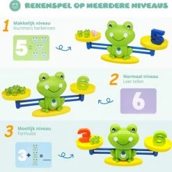JAXY Educatief Speelgoed - Frog Balance - Monkey Balance - Educatief Speelgoed Voor Kinderen Vanaf 3 Jaar - Speelgoed Voor Jongens En Meisjes - Interactief Speelgoed - Leer Wiskunde En Rekenen - Leren Rekenen - Leren Tellen - 64 Stuks -educational games Winkel 550x543 7