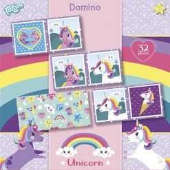 Totum Unicorn Totum Dominospel Unicorn - Eenhoorn Meisjes 32-delig -educational games Winkel 550x547 1