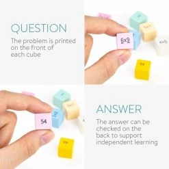 Navaris Houten Vermeningvuldigingsbord - Rekenbord Om Vermenigvuldigen Te Oefenen - Tafel Van 1 T/m 10 - Met 100 Blokken Van Hout - Rekenspel -educational games Winkel 550x550 114