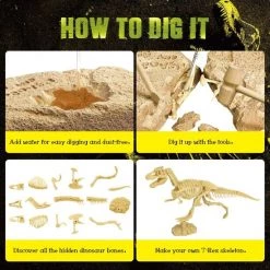 Merkloos XXTOYS Dino Skeleton Dig Dig For Kids - Glow In The Dark Dinosaur -educational games Winkel 550x550 123