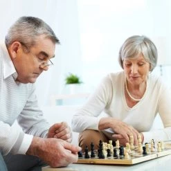 In Round Houten Schaakbord Met Schaakstukken ? Luxe Schaakspel Hout -educational games Winkel 550x550 230