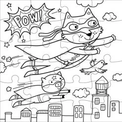 Mudpuppy Inkleurpuzzel Superheld Puzzel 24 Stukjes & 5 Wasco Krijtjes -educational games Winkel 550x550 279