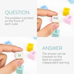 Navaris Houten Rekenbord - Bord Om Sommen Te Oefenen - Oefenbord Met De Sommen Van 1 T/m 10 - Met 100 Gekleurde Blokken Van Hout - Rekenspel -educational games Winkel 550x550 283