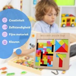 Fidgy - 3 In 1 Houten Puzzel - Montessori Speelgoed - Tetris -educational games Winkel 550x550 291