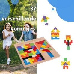 Fidgy - 3 In 1 Houten Puzzel - Montessori Speelgoed - Tetris -educational games Winkel 550x550 292