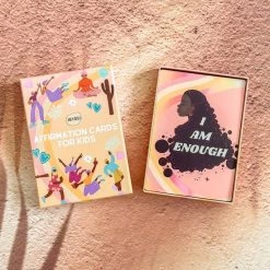 IMYOGI Positieve Bevestigingen Kaarten Voor Kinderen - Kindercadeautje Voor Kinderen - Positive Affirmation Cards For Kids - Yoga Mat Accessoires - Kerstcadeau - Kaartspel