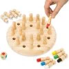 Toyfel Magnus ? Houten Memory Schaakspel Met Tas 18 Cm ? Memory Chess Montessori Educatief Speelgoed Voor Kinderen Spel Voor Logica & Co?rdinatie