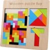 Fidgy - 3 In 1 Houten Puzzel - Montessori Speelgoed - Tetris