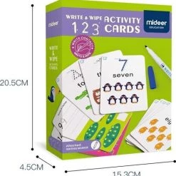 MiDeer Ik Leer Schrijven Woorden & Rekenen (2 Separate Sets) - Engelse Woorden Leren - Herbruikbare Pennen En Kaarten - 2 Verschillende Sets Pennen En Kaarten - Flash Card Voor Vroeg Onderwijs: Ik Leer Engelse Woordjes & Ik Leer Rekenen -educational games Winkel 550x560