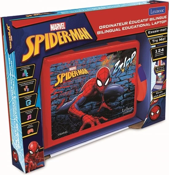 Lexibook Spidermanl® Educational Laptop – 124 Activities (Frans/Engels) 1 Lexibook Spidermanl® Educational Laptop – 124 Activities (Frans/Engels)